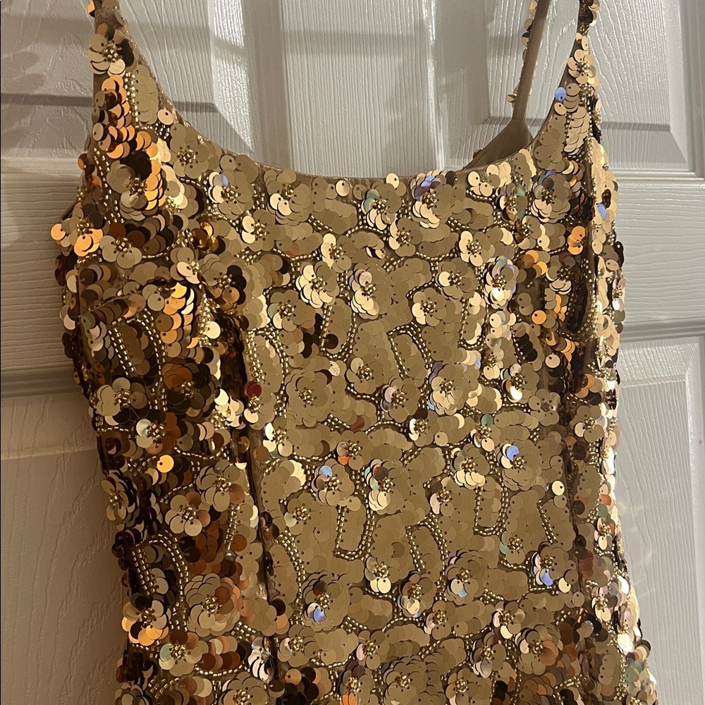 NADINE MERABI KARLIE GOLD DRESS - Picture 12 of 16
